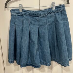 American Eagle Denim Blue Women's Mini Skirt Western Vibes  Size 4 Side Zip